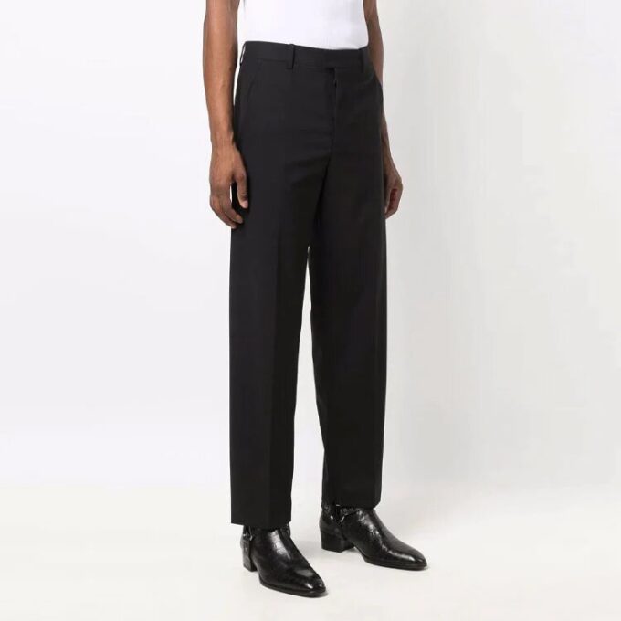 Pantalones largos casuales de color liso para hombre Off-White FW21, color negro