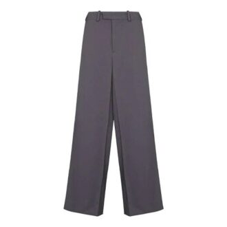 Pantalones largos casuales de traje rectos de color liso Off-White para hombre FW21, corte holgado, color gris