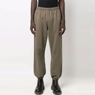 Pantalones largos casuales holgados de color liso Off-White para hombre, temporada primavera-verano 2022, color verde