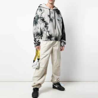 Pantalones largos casuales para hombre Off-White, corte holgado, color beige
