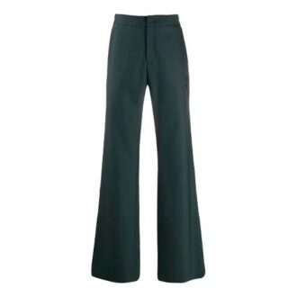 Pantalones largos de traje para hombre Off-White, corte holgado, verde oscuro
