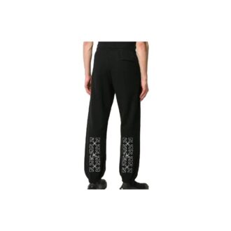 Pantalones largos deportivos con estampado de flechas Negro