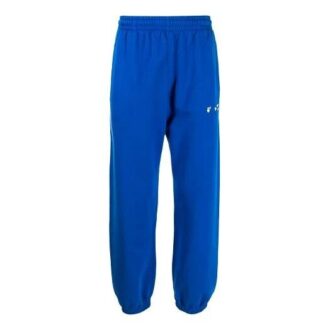 Pantalones largos deportivos de corte holgado con rayas SS21, color azul