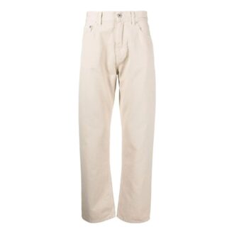 Pantalones rectos con cremallera «Beige»