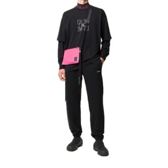 Polo Cargo de manga larga con logo Negro