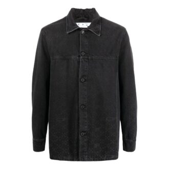 Sobrecamiseta de Denim con monograma «Negro»