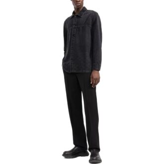 Sobrecamiseta de Denim con monograma «Negro»