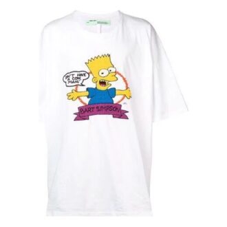 SS19 Camiseta de manga corta oversize de Pantalones Cortos de Bart Simpson
