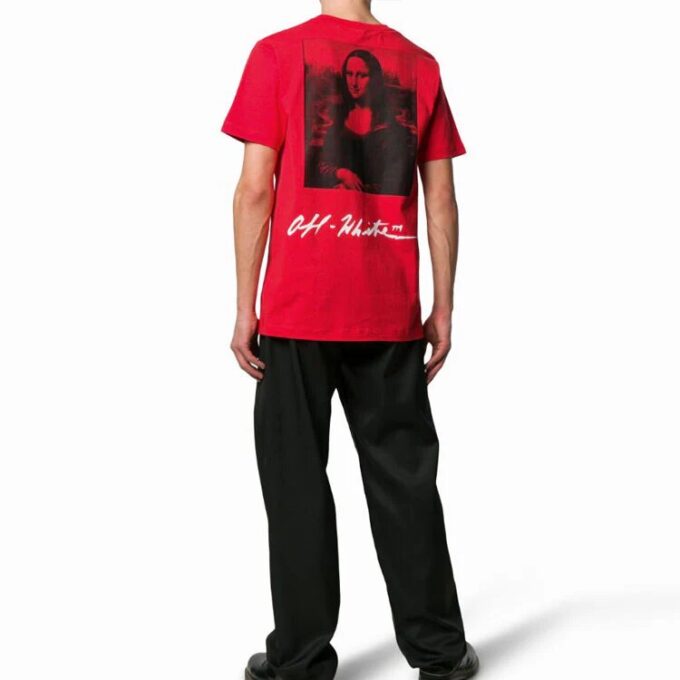 SS19 Camiseta para hombre con logo de la Mona Lisa, corte normal