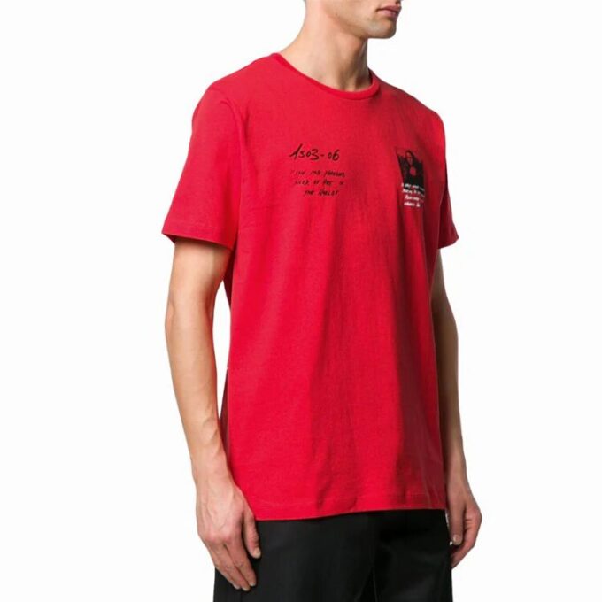 SS19 Camiseta para hombre con logo de la Mona Lisa, corte normal