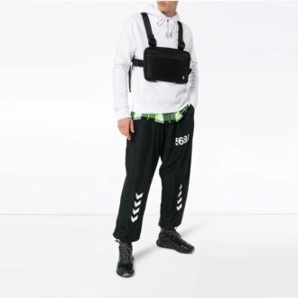 SS19 Estampado Cordón Estampado Algodón Felpa Hombre Blanco
