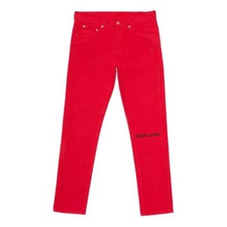 SS20 Año Nuevo Lunar para hombre Tejidos mezclados Estilo urbano Vaqueros slim fit de algodón liso con logo