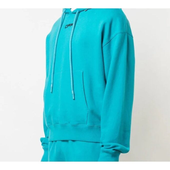 SS20 Blanco con logo ondulado impreso Hombre Azul