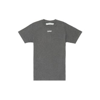 SS20 Camiseta de pantalones cortos con logo y corte normal, gris con líneas onduladas, para hombre
