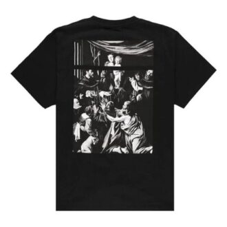 SS20 Camiseta holgada de manga corta con estampado del logotipo de Caravaggio en la espalda