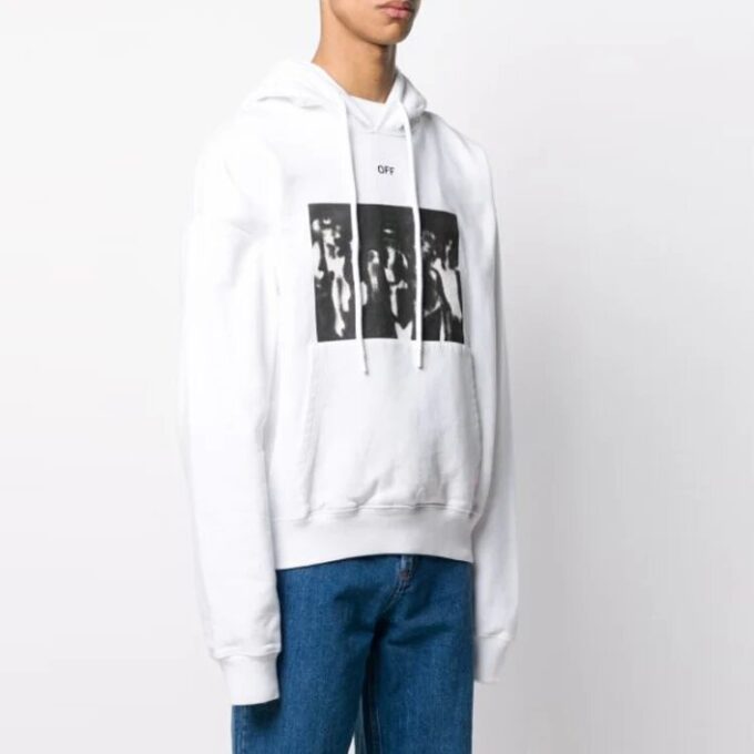 SS20 Camiseta oversize con estampado de pintura en aerosol en blanco