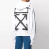 SS20 Camiseta oversize con estampado de pintura en aerosol en blanco