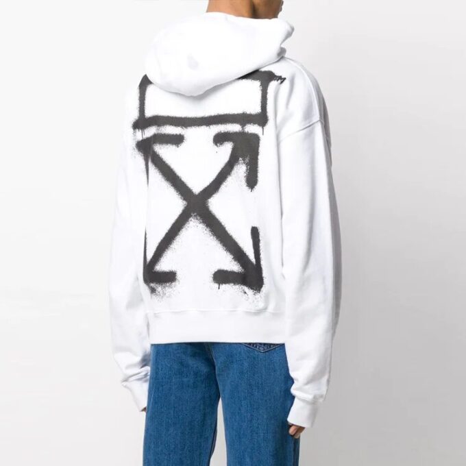 SS20 Camiseta oversize con estampado de pintura en aerosol en blanco