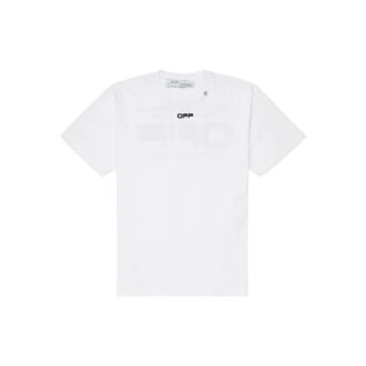 SS20 Camiseta oversize de manga corta con líneas onduladas en blanco
