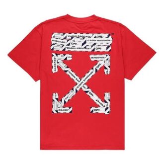 SS20 Estampado de cinta de aeropuerto para hombre Rojo