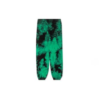 SS20 Pantalones con estampado tie-dye para hombre, color verde