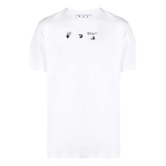 SS21 Algodón con estampado de spray para hombre Blanco