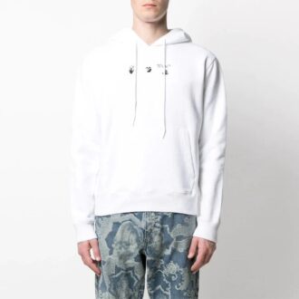 SS21 Arrows Estampado de flechas Corte holgado Blanco