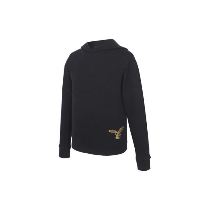 SS21 Camiseta de algodón con logo bordado, versión estándar, negro