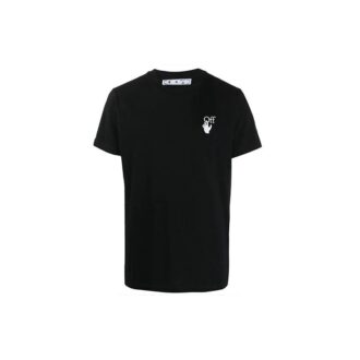 SS21 Camiseta de algodón de pantalones cortos con estampado de flechas y logotipo, color negro