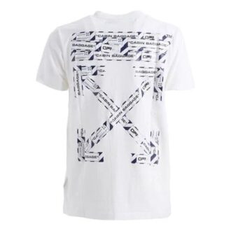 SS21 Camiseta de manga corta con cuello redondo y estampado de letras del logotipo, versión estándar, blanco