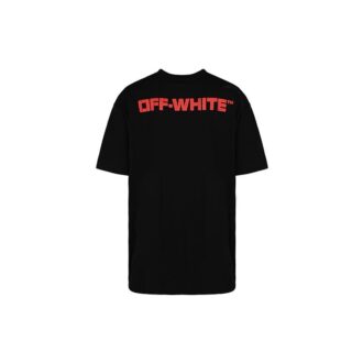 SS21 Camiseta de manga corta con estampado de letras, corte holgado, color negro