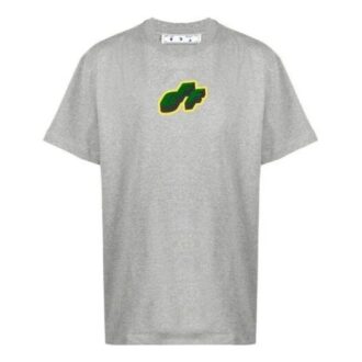 SS21 Camiseta de manga corta con logo, corte holgado, gris
