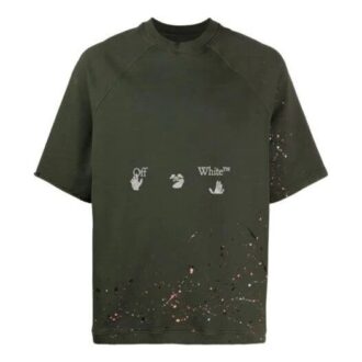 SS21 Camiseta de manga corta con logo, corte holgado, verde