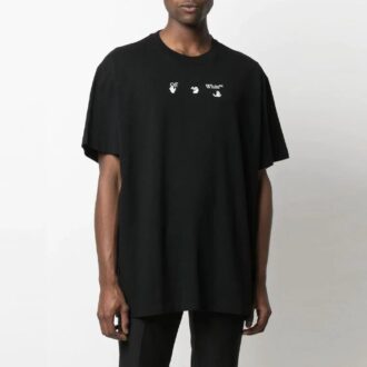 SS21 Casual con estampado de letras, pantalones cortos, corte holgado, negro