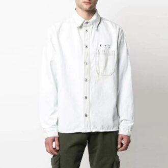 SS21 Chaqueta Denim con logo Arrow, versión blanca
