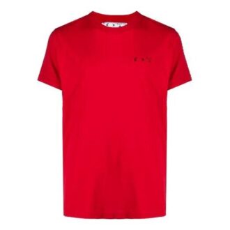 SS21 con estampado de logotipo, cuello redondo y pantalones cortos, versión en rojo