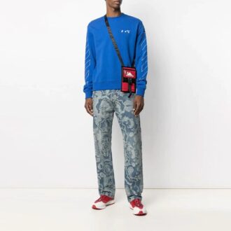 SS21 Cuello redondo Manga larga Versión Azul