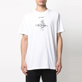 SS21 Estampado con patrón de logotipo, pantalones cortos, blanco