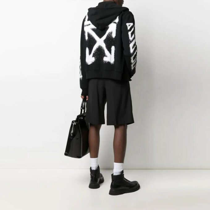 SS21 Estampado de Arrows, corte holgado, negro