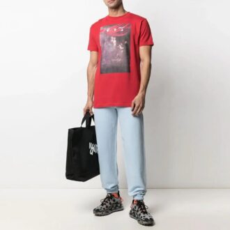 SS21 Estampado de flechas, pantalones cortos, corte holgado, rojo