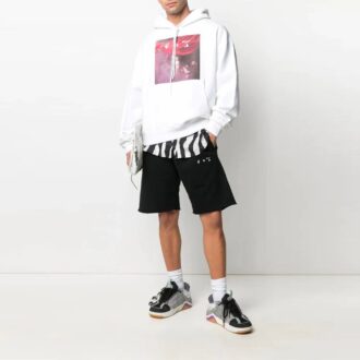 SS21 Estampado de logotipo, corte holgado, blanco