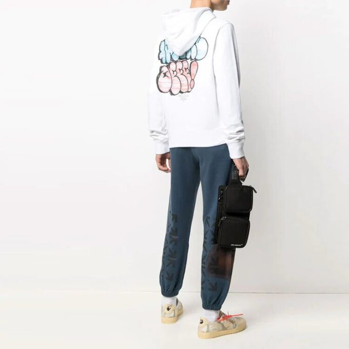 SS21 Estampado de logotipo de graffiti Blanco