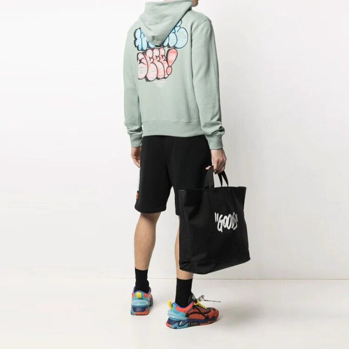 SS21 Estampado de logotipo de graffiti Verde