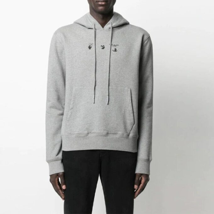 SS21 Logo Arrows Alfabeto Estampado Corte Holgado Gris
