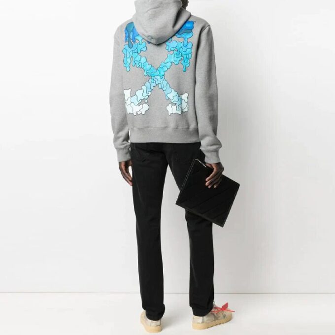 SS21 Logo Arrows Alfabeto Estampado Corte Holgado Gris