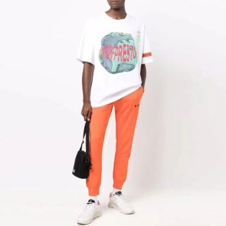 SS21 Logo Pantalones largos deportivos unisex naranja