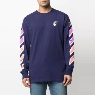 SS21 Logotipo de Arrows Impreso Manga larga Azul