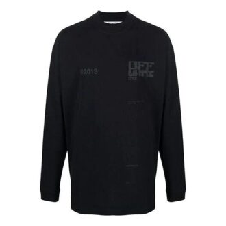 SS21 Logotipo Estampado Manga Larga Negro