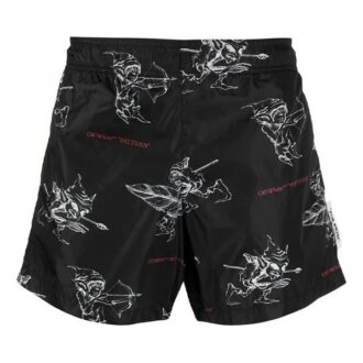 SS21 Pantalones con estampado, negro
