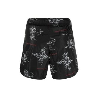 SS21 Pantalones con estampado, negro